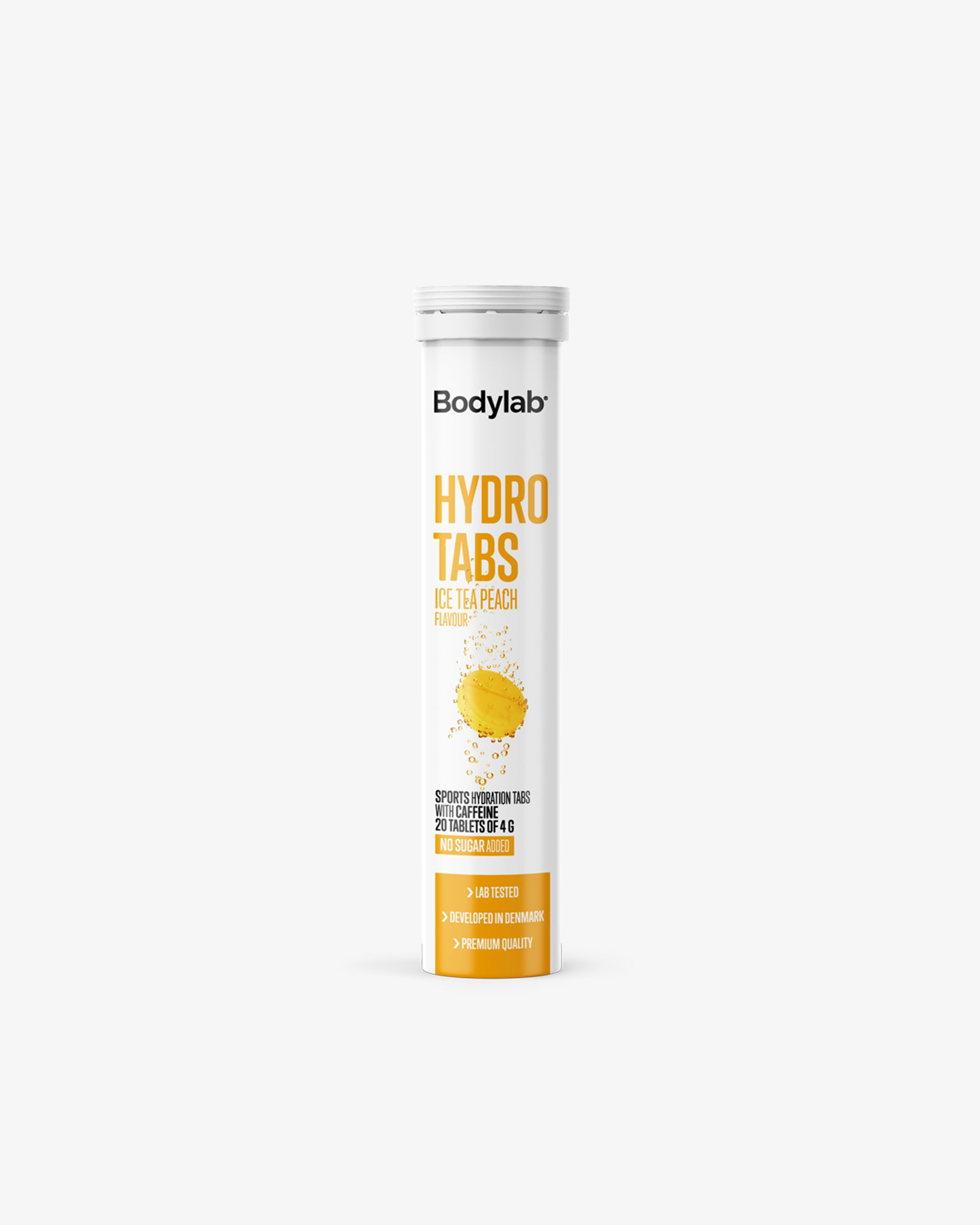 Hydro Tabs, Ice Tea Peach (With Caffeine) från Bodylab – tabletter