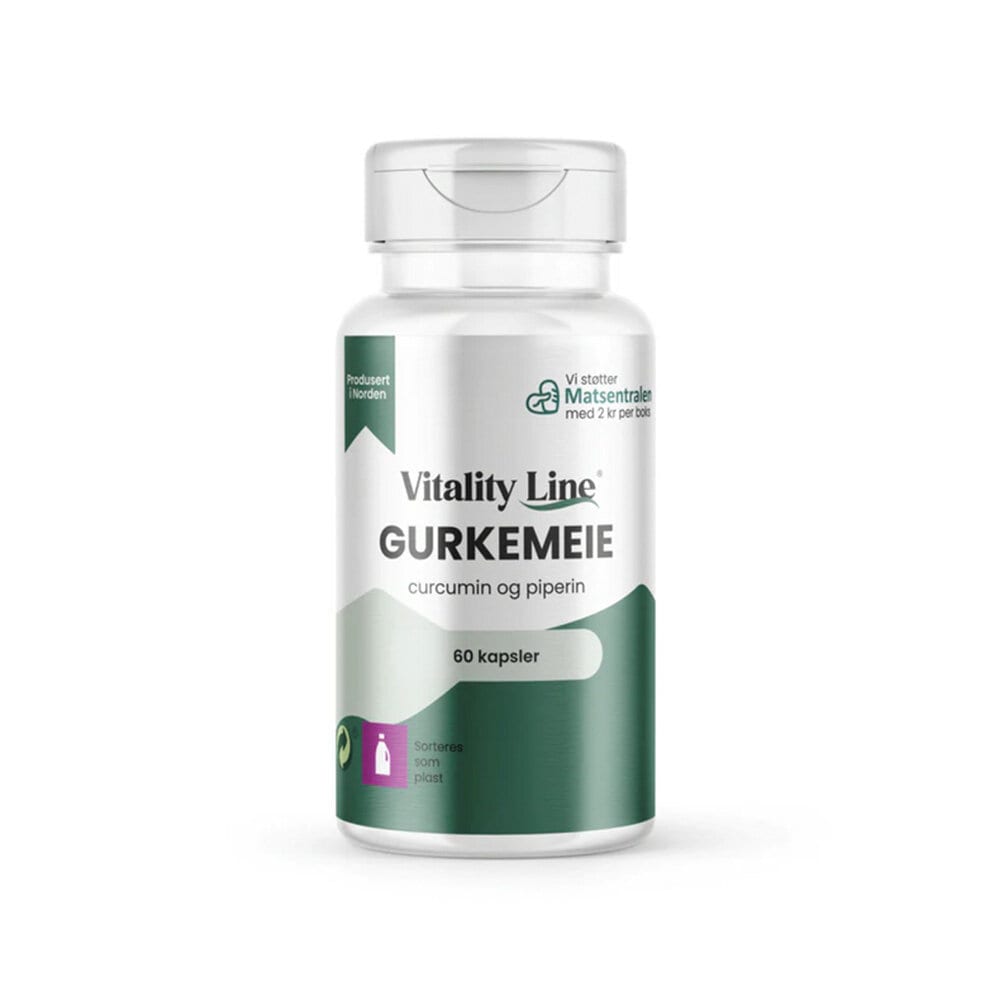 Gurkmeja 600mg 60 kapslar från Vitality Line – kapslar