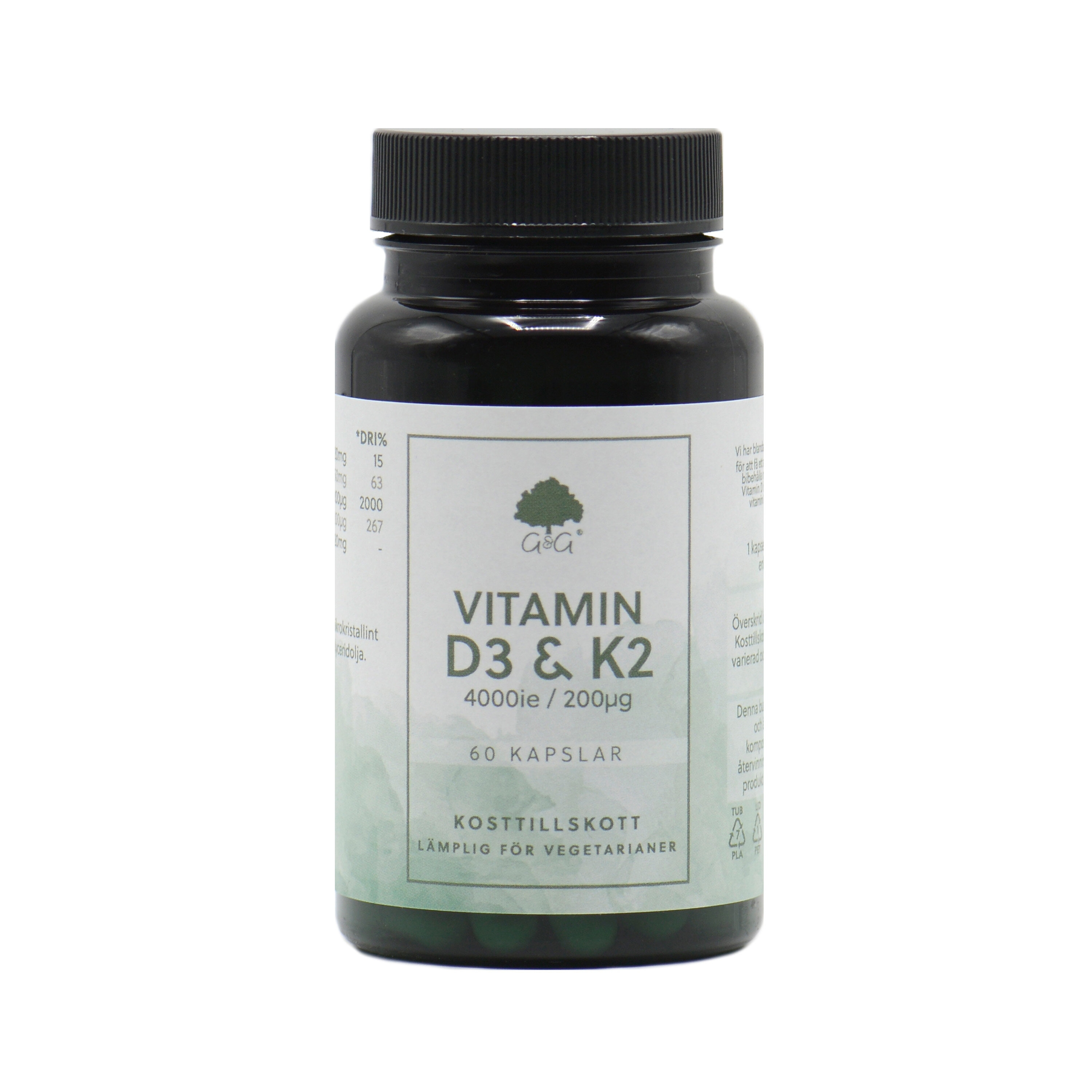 Vitamin D3 Plus 60 kapslar från G&G Vitamins – kapslar