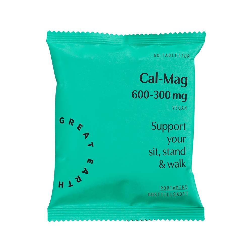 Cal-Mag 600-300mg 60 tabletter refill från Great Earth – tabletter
