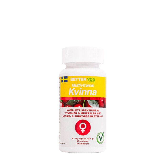 Multivitamin Kvinna 60 kapslar från Better You – kapslar