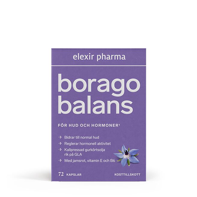 Borago Hud & Hormoner 72 kapslar från Elexir Pharma – kapslar
