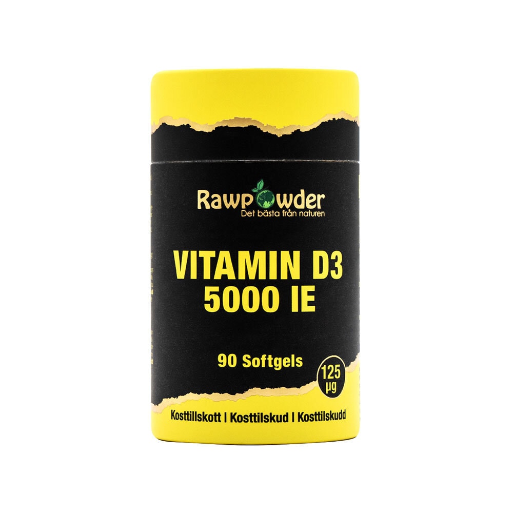 Vitamin D3 5000 IE 90 kapslar från Rawpowder – kapslar