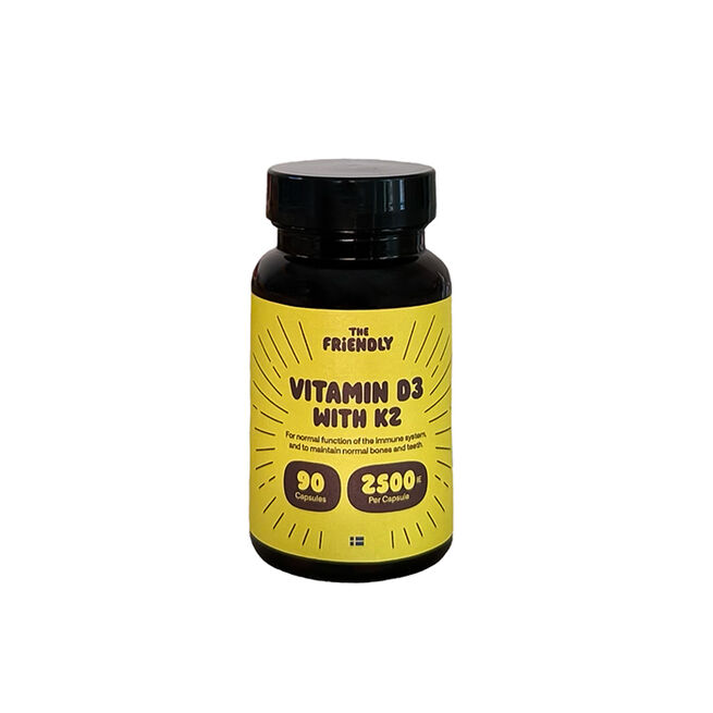 Vitamin D + K2 2500 IE 90 kapslar från The Friendly Fat Company – kapslar