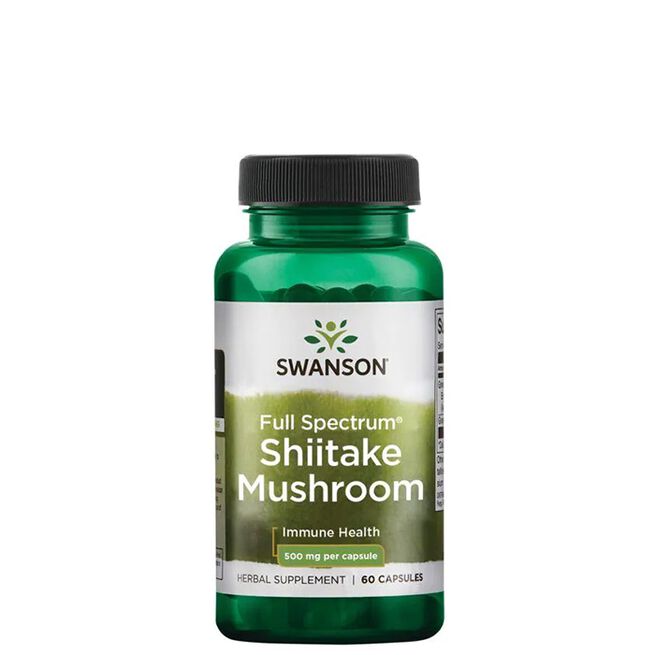 Full Spectrum Shiitake Mushroom 500 mg 60 kapslar från Swanson – kapslar