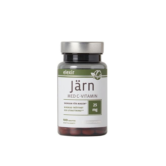 Järn med C-vitamin 100 tabletter från Elexir Pharma – tabletter