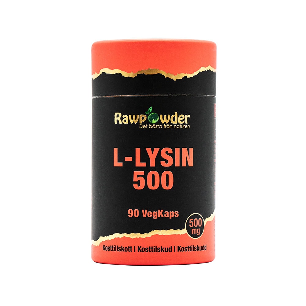 L-Lysin 500mg 90 kapslar från Rawpowder – kapslar