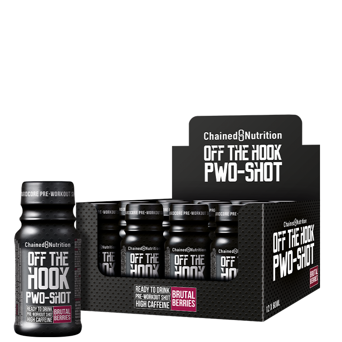 12 x Off The Hook PWO-Shot 60 ml från Chained Nutrition – vätskor