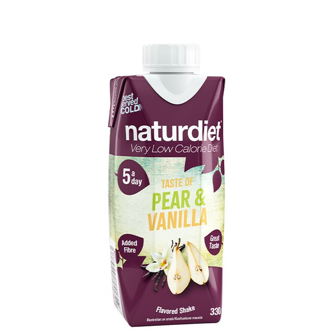 Måltidsersättning Shake Pear Vanilla 330 ml från Naturdiet – vätskor