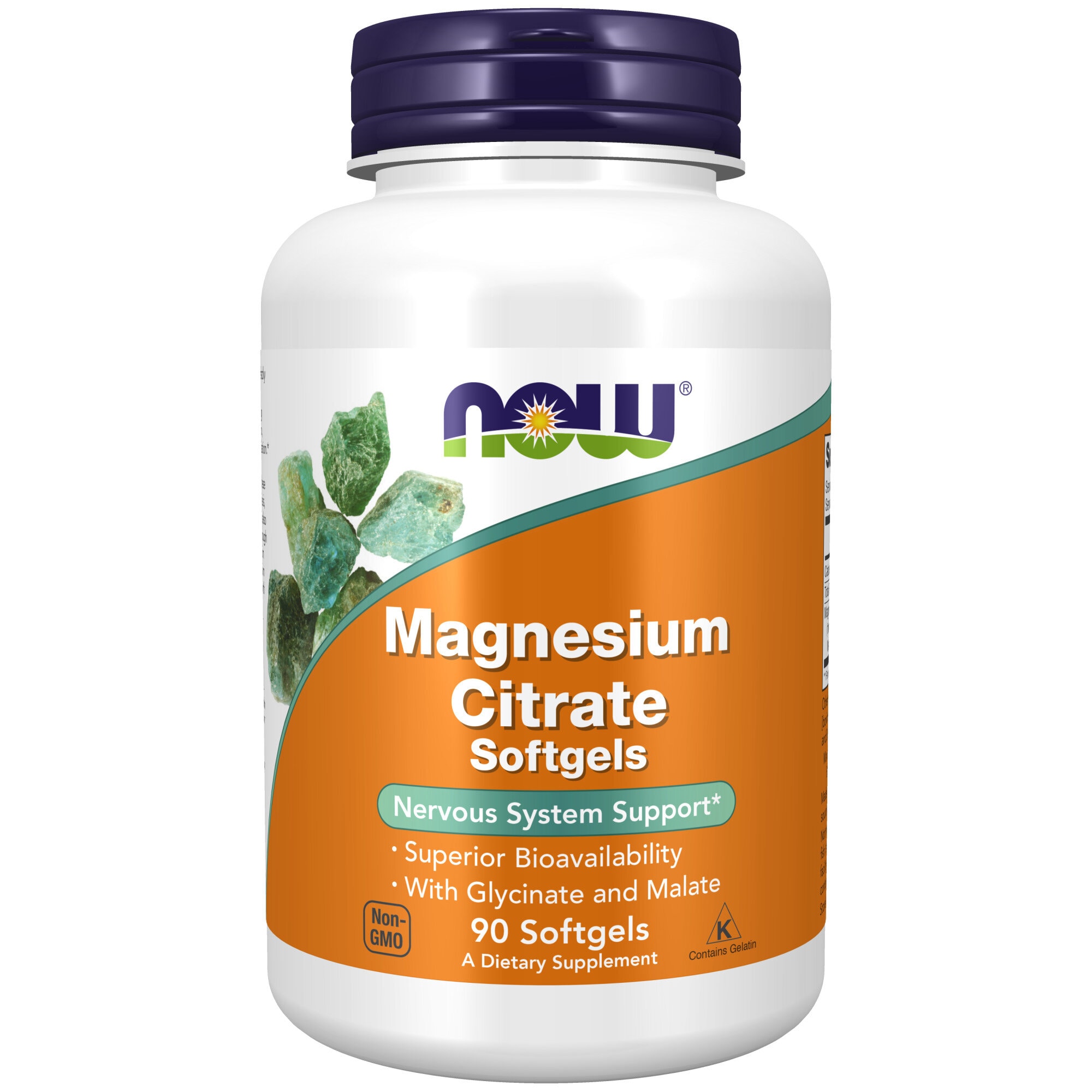 Magnesium Citrate 134mg 90 softgels från Now – kapslar