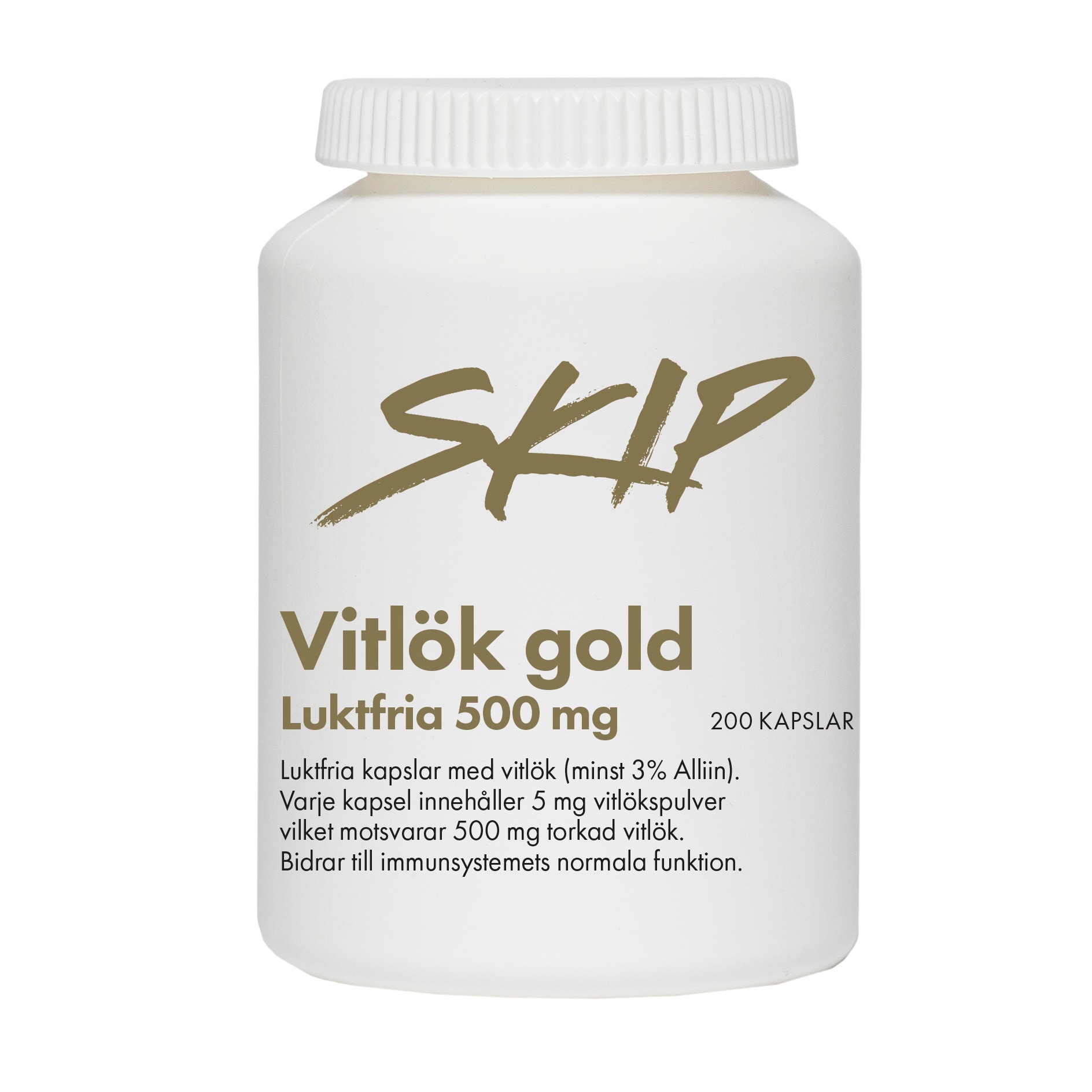 Vitlökskapslar 200 kapslar från Skip Nutrition – kapslar