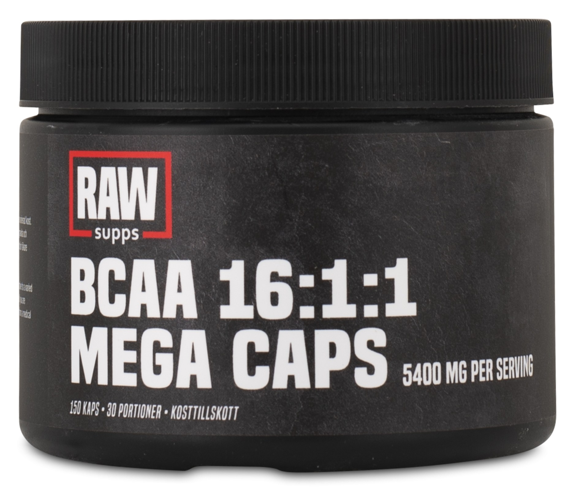 RAW BCAA 16:1:1 Mega Caps från RAW Supps – kapslar