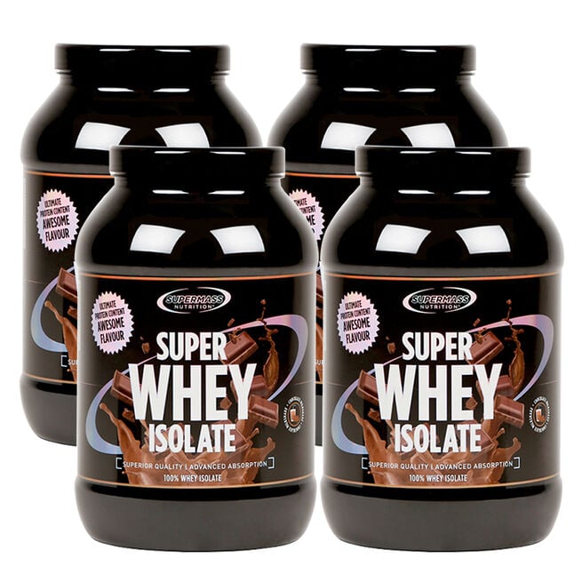 BIG BUY 4 x Super Whey Isolate Vassleproteinisolat 1300 g från SUPERMASS NUTRITION – pulver
