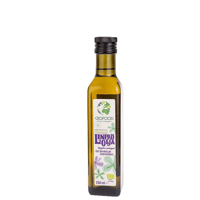 Ekologisk Linfröolja 250 ml från Biofood – vätskor