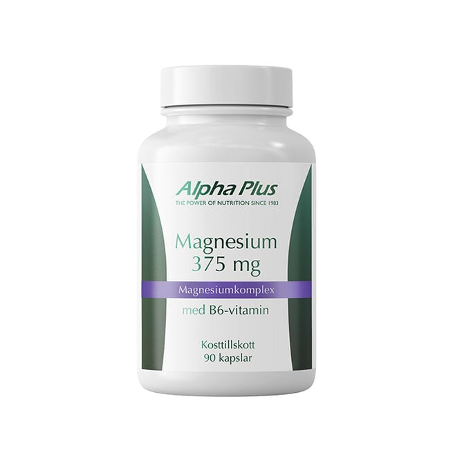 Magnesium 375 mg 90 kapslar från Alpha Plus – kapslar