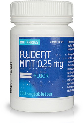 Fludent Mint, sugtablett 0,25 mg 200 st från Fludent – tabletter