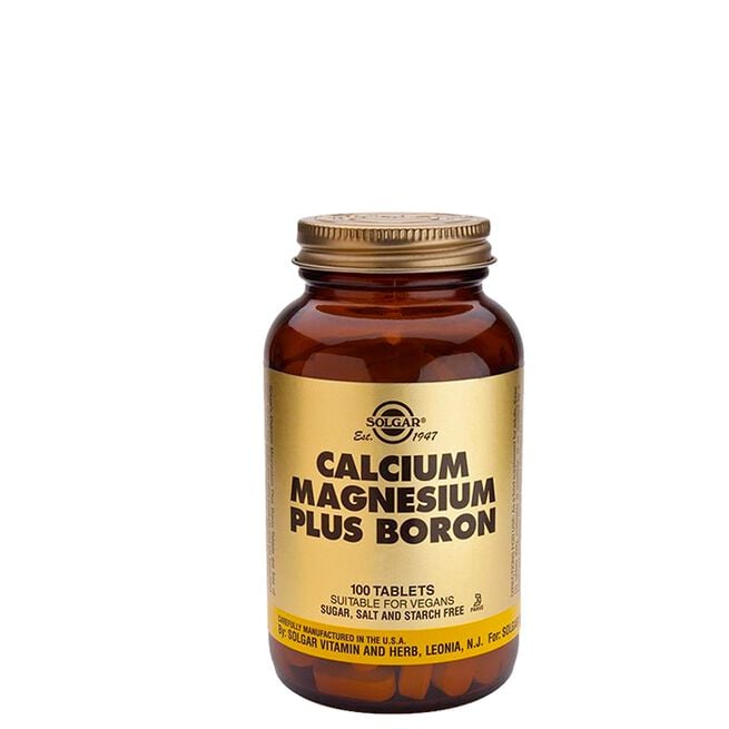 Calcium Magnesium Plus Boron 100 tabletter från Solgar – tabletter