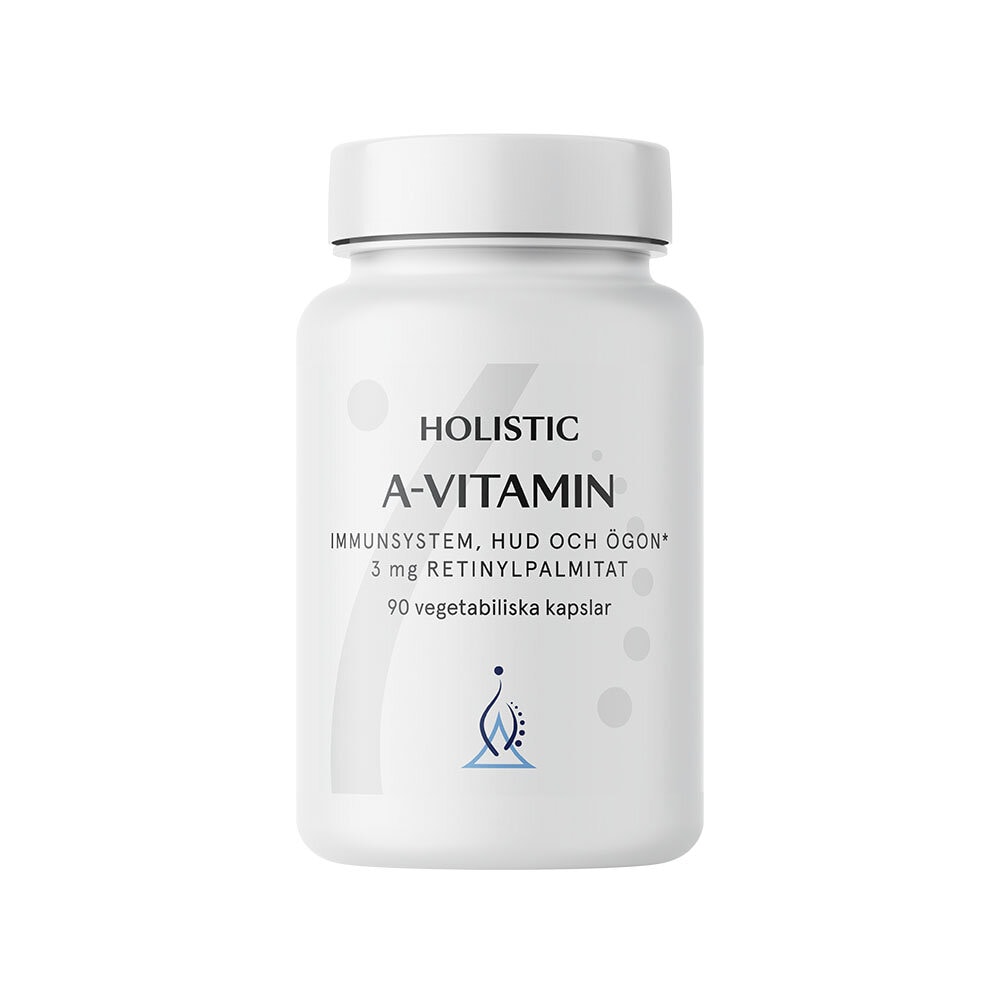 A-vitamin 3 mg retinylpalmitat 90 vegetabiliska kapslar från Holistic – kapslar