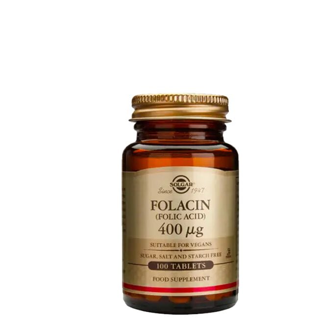 Folic Acid 400 mcg 100 tabletter från Solgar – tabletter