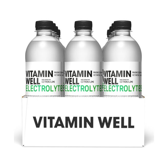 12 x Vitamin Well Electrolytes 500 ml från Vitamin Well – vätskor