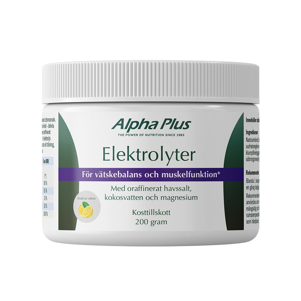 Alpha Plus Elektrolyter Citronsmak 200g från Alpha Plus – pulver