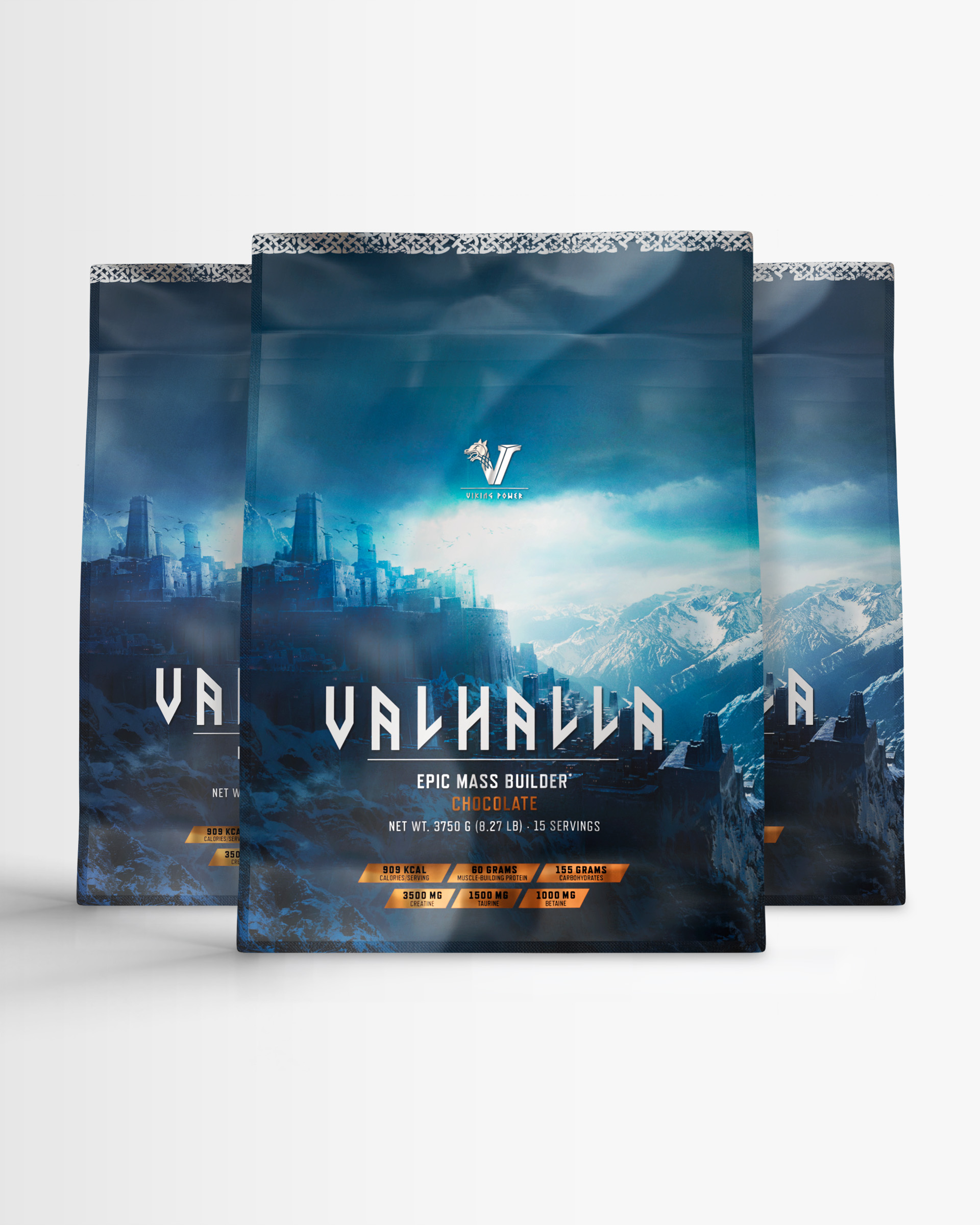 3 st Gainer Valhalla - Episk viktökning från Viking Power – pulver