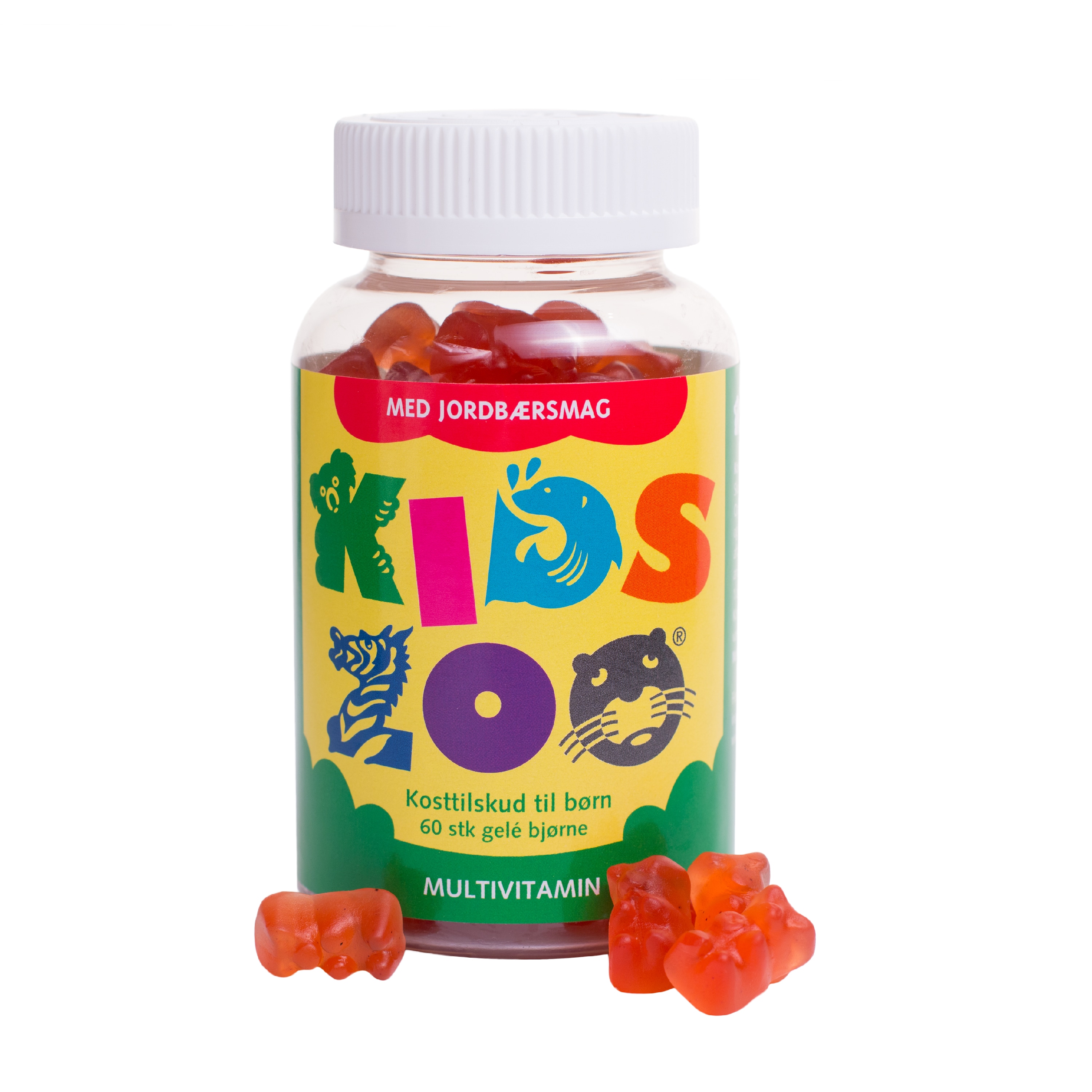 Multivitamin med Jordgubbssmak 60st tuggisar från Kids Zoo – annat