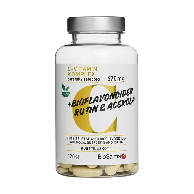 C-vitaminkomplex 670 mg bioflavonoider 120 tabletter från BioSalma – tabletter