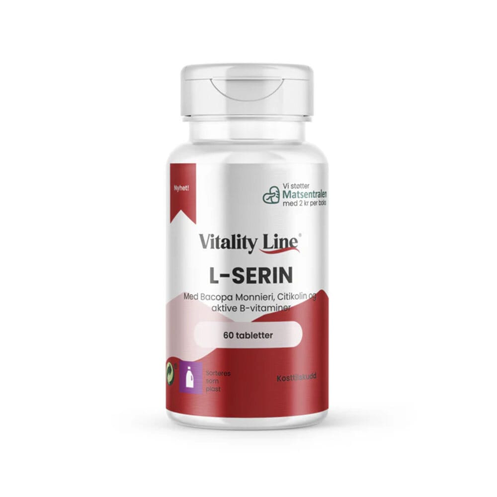 L-serin 60 tabletter från Vitality Line – tabletter