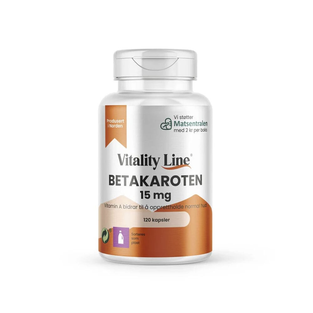 Betakaroten 15mg 120 kapslar från Vitality Line – kapslar