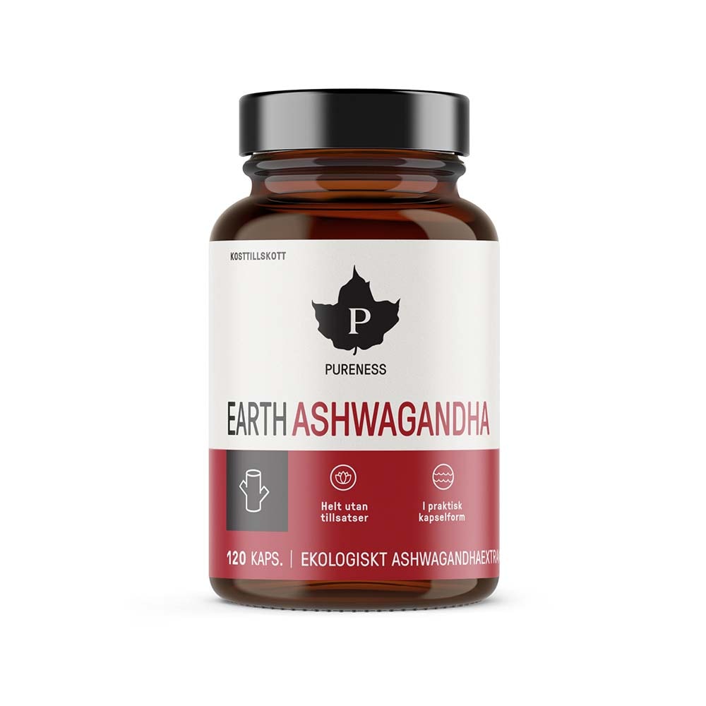 EARTH Ashwagandha 120 kapslar från Pureness – kapslar