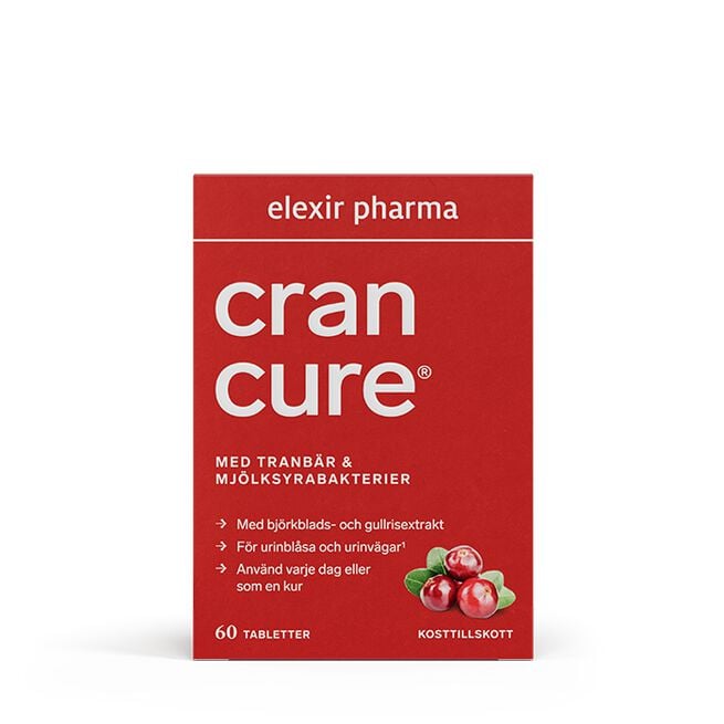 Cran Cure® Tranbär + Mjölksyrabakterier 60 tabletter från Elexir Pharma – tabletter