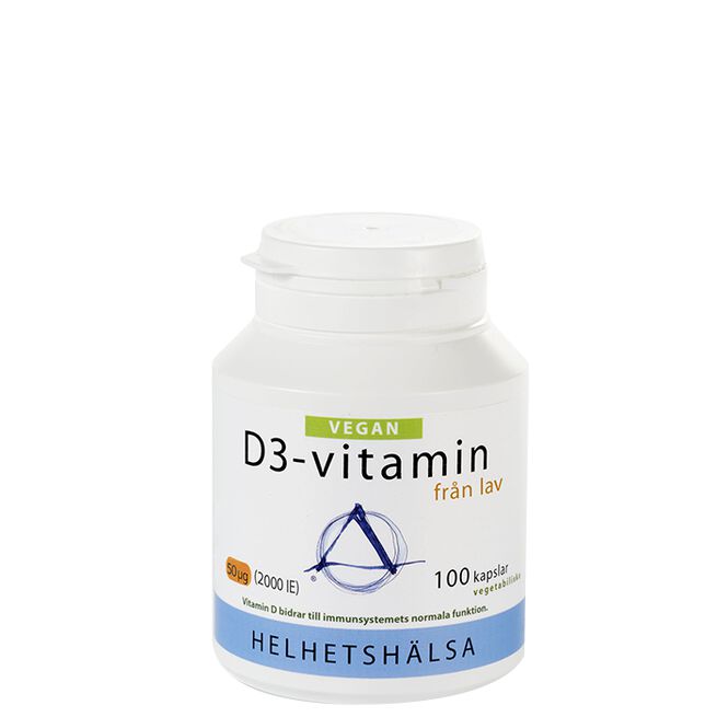 D3-Vegan 50 mcg 100 kapslar från Helhetshälsa – kapslar