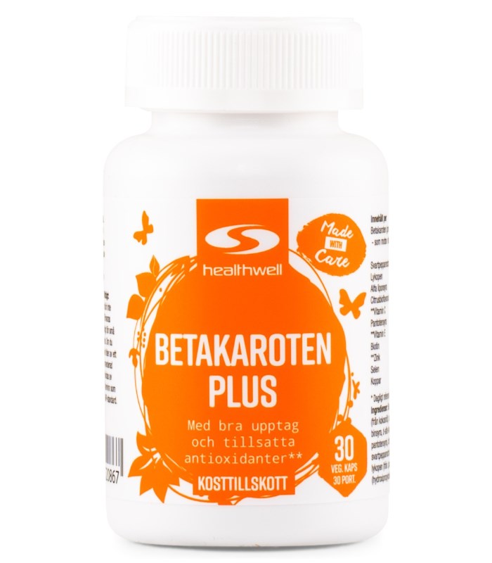 Healthwell Betakaroten Plus från Healthwell – kapslar