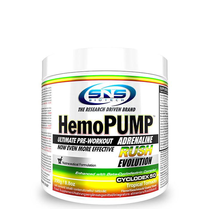 HemoPUMP Adrenaline Rush PWO 250 g från SNS Biotech – pulver