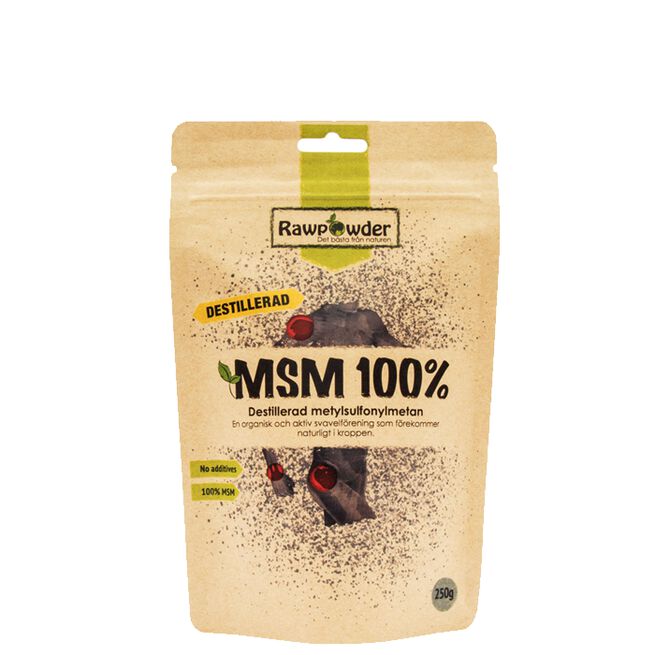 MSM 100% 250 g från Rawpowder – pulver