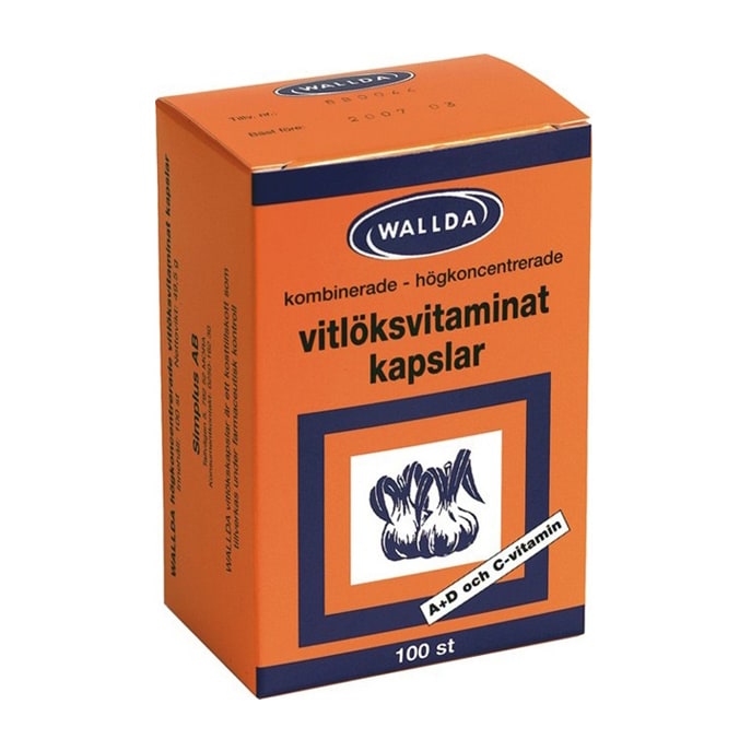 Vitlöksvitaminat 100 kapslar från Wallda – kapslar
