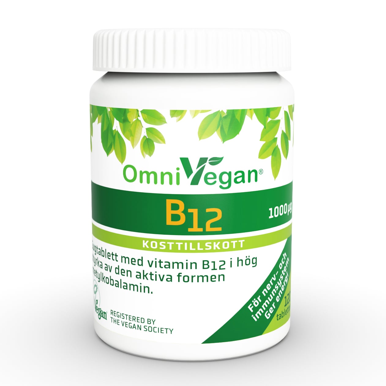 Veg B12 1000ug 120 tabletter från Omnisym Pharma – tabletter