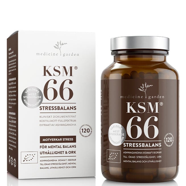KSM66 Ashwagandha EKO 120 kapslar från MedicineGarden – kapslar