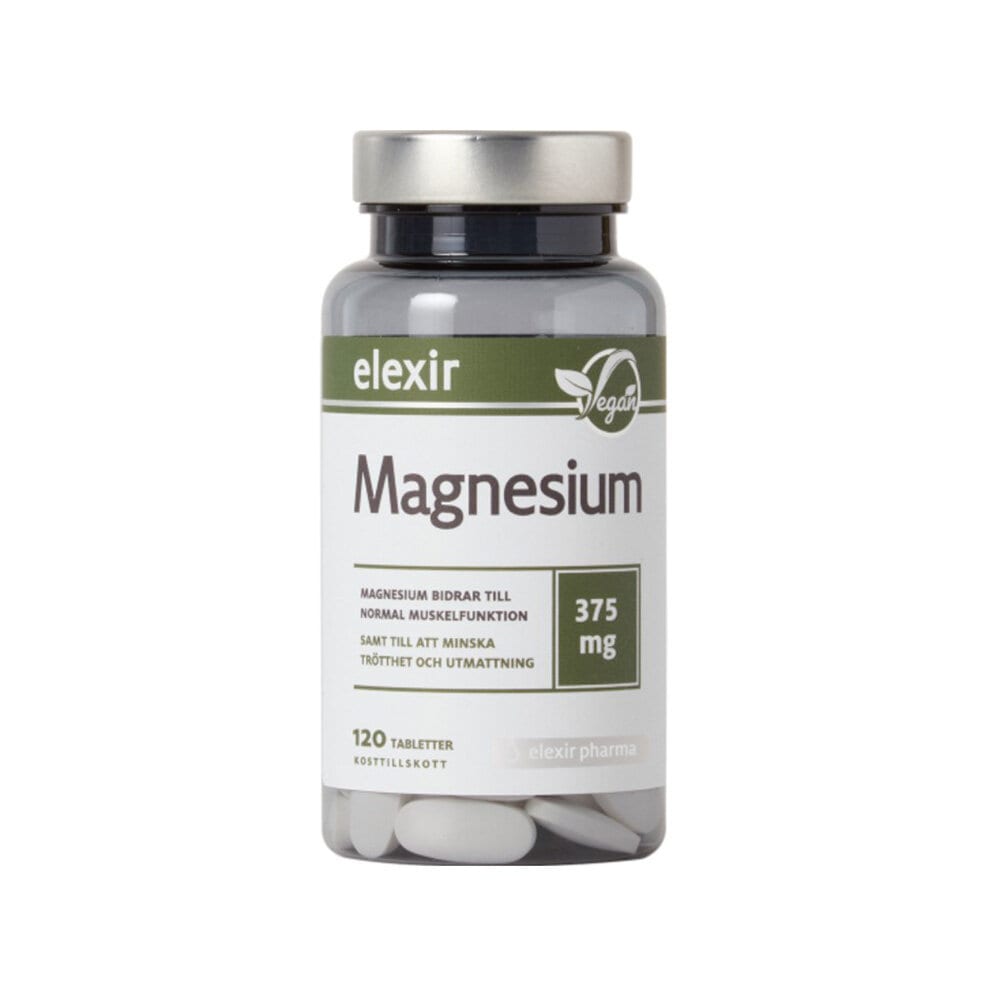 Magnesium 375mg 120 tabletter från Elexir Pharma – tabletter