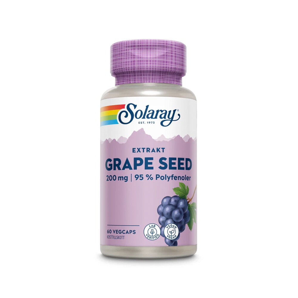 Grape Seed Extract 60 kapslar från Solaray – kapslar
