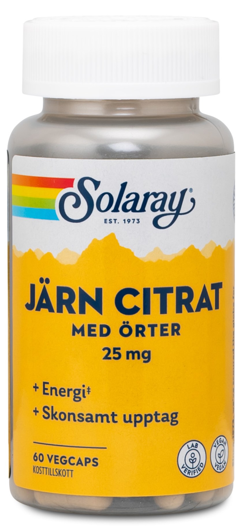 Solaray Järn Citrat - Kort Datum från Solaray – tabletter
