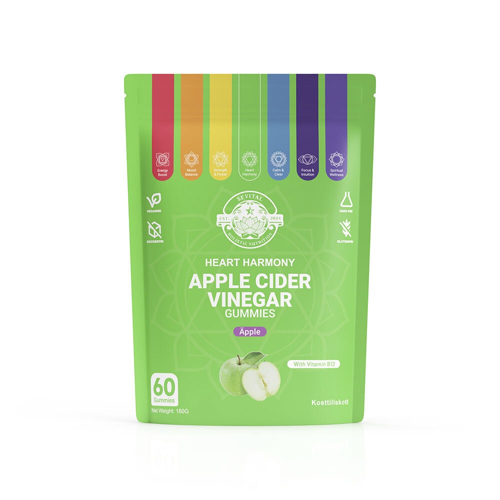 Äppelcidervinäger Gummies 60st från Sevital – gel