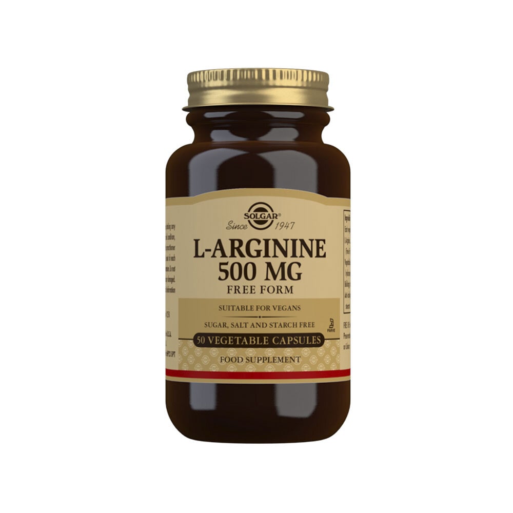 L-Arginine 500 mg 50 kapslar från Solgar – kapslar