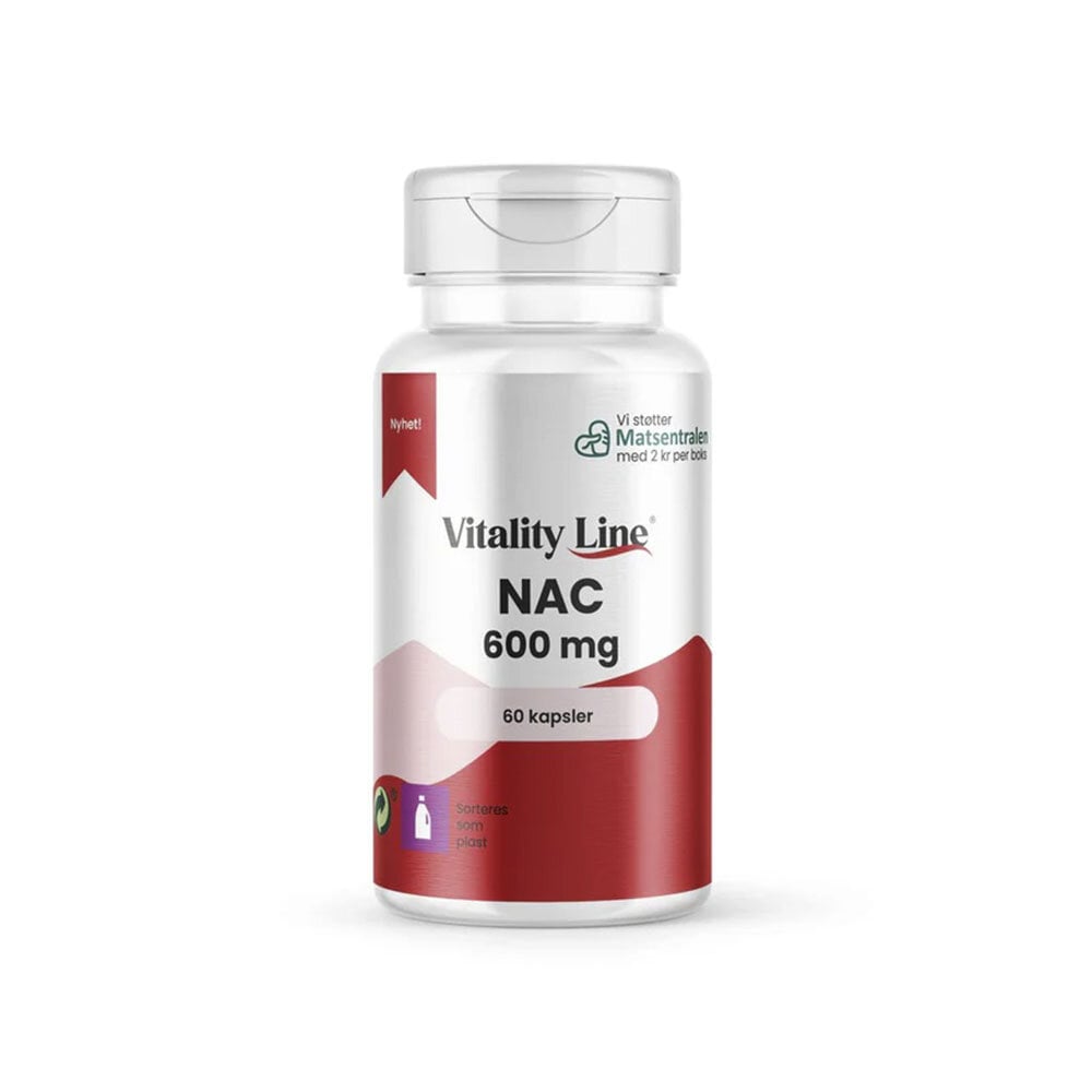 NAC 600mg 60 kapslar från Vitality Line – kapslar