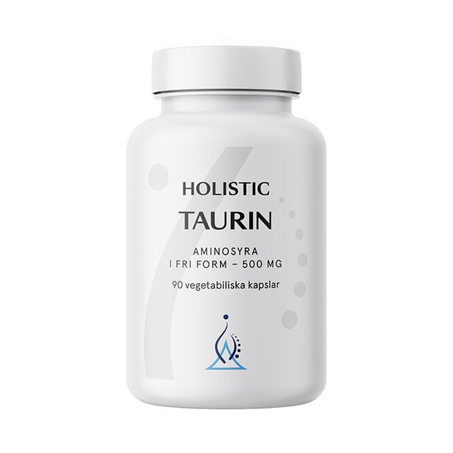Taurin 500 mg 90 vegetabiliska kapslar från Holistic – kapslar