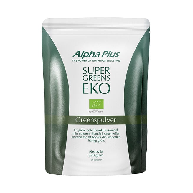 Super Greens EKO 220 g från Alpha Plus – pulver