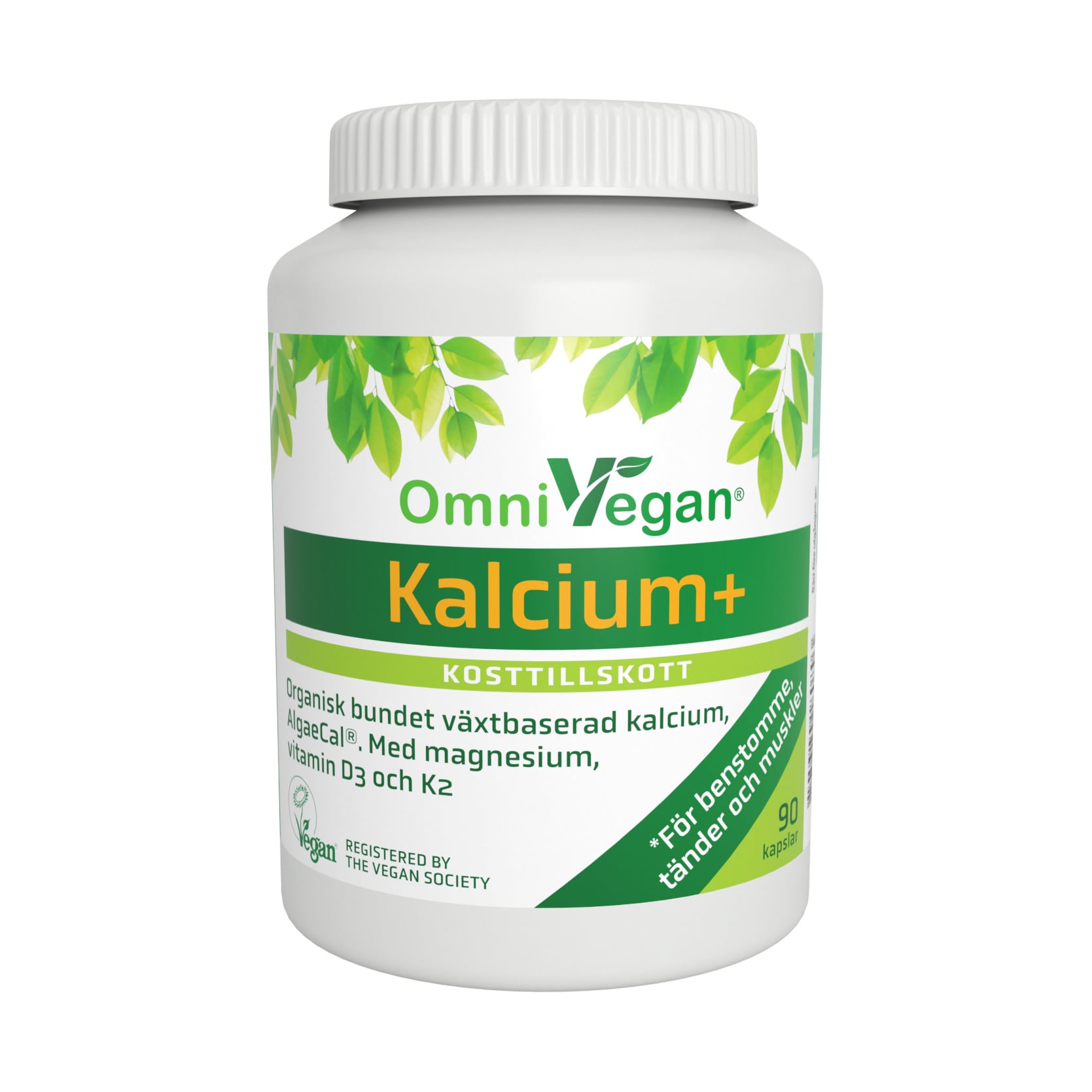 OmniVegan Kalcium+ 90 kapslar från Omnisym Pharma – kapslar