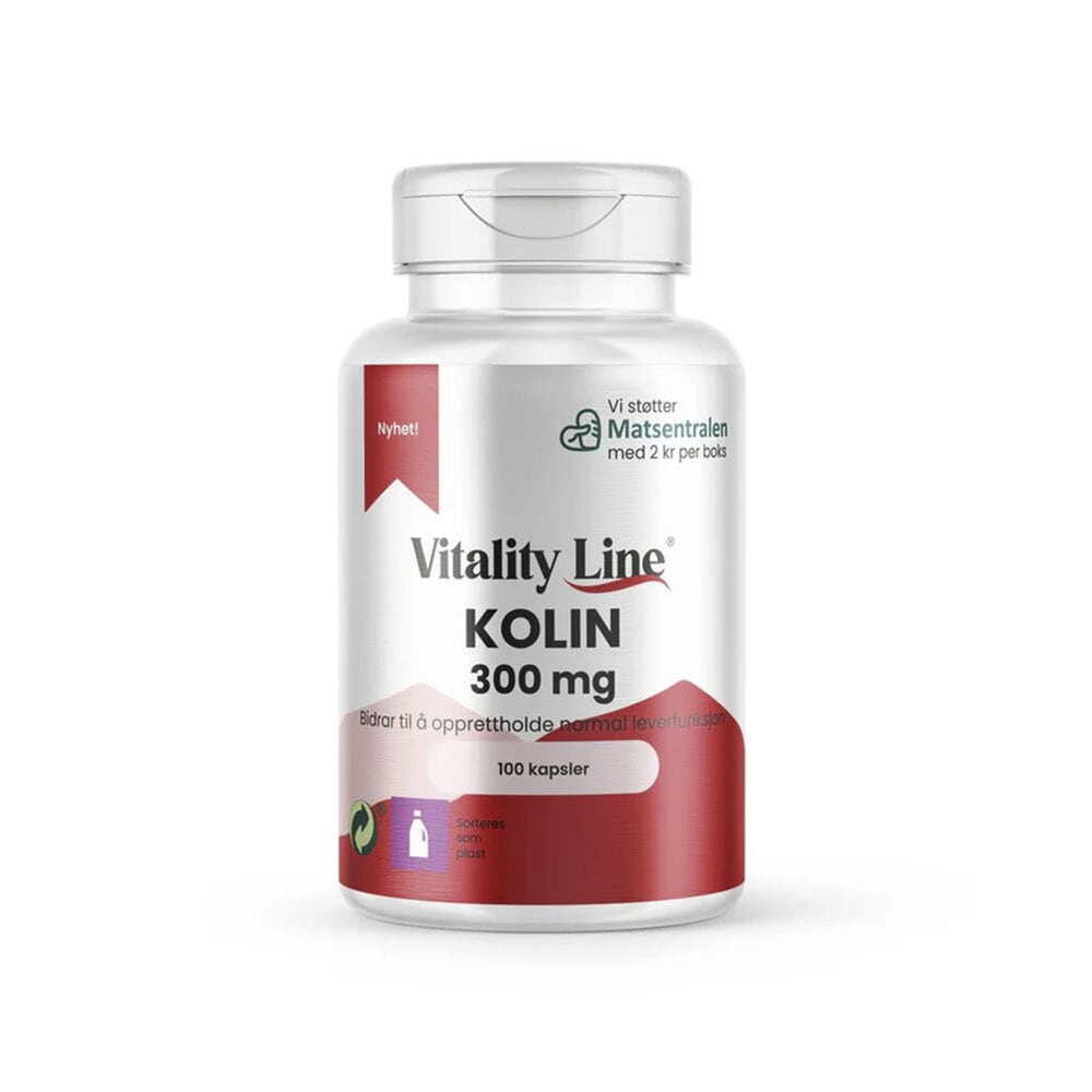 Kolin 300mg 100 kapslar från Vitality Line – kapslar