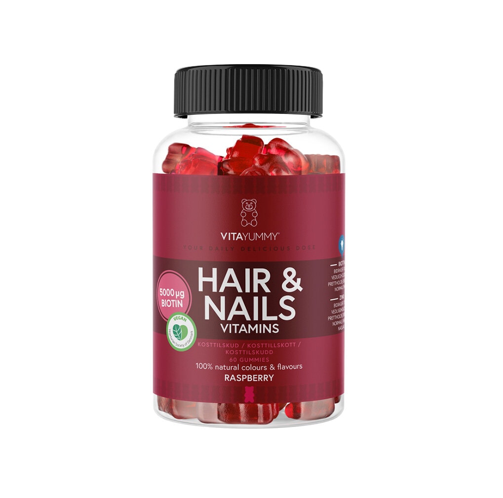 Hair Nails Vitamin Raspberry 60st från VitaYummy – bar